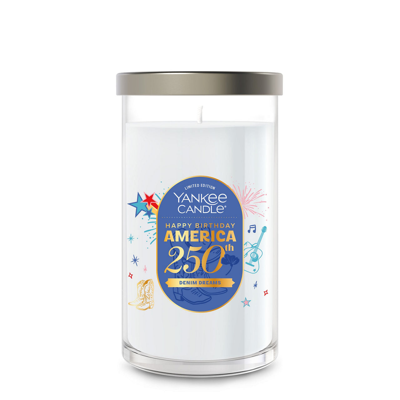Denim Dreams Medium Pillar Candle