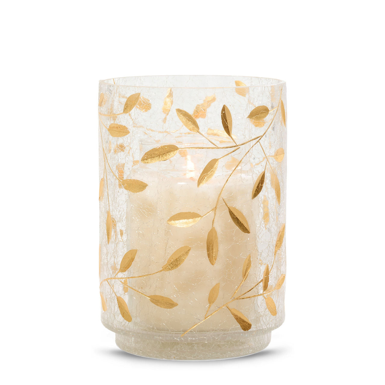 Gold Blossom Jar Candle Holder