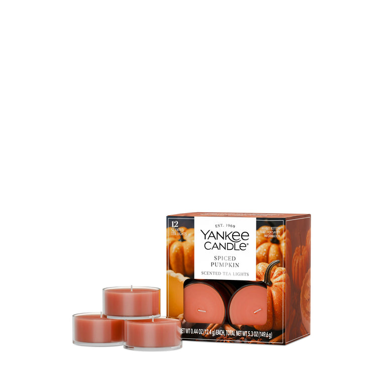 Spiced Pumpkin Scented Tea Light Candles L7
