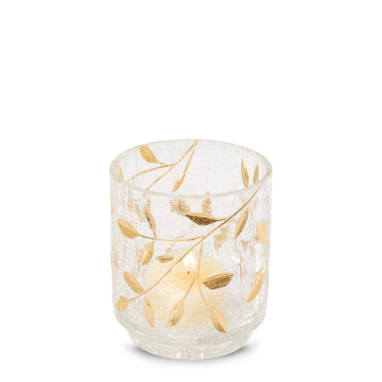 Gold Blossom Tea Light Candle Holder C3