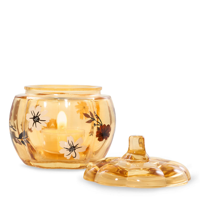 Flower Pumpkin Tea Light Candle Holder A0