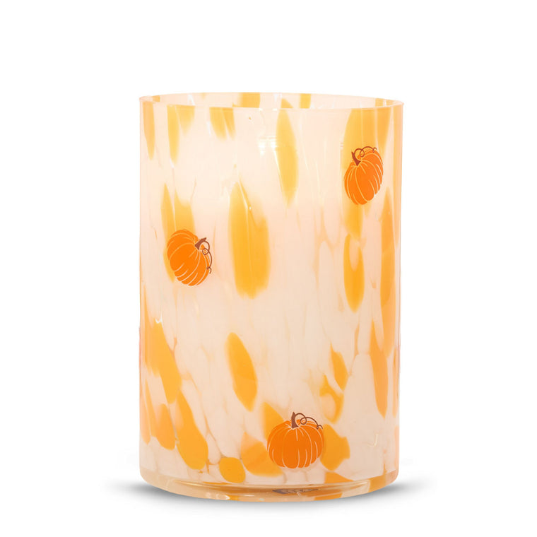 Pumpkin Painter Jar Candle Holder B1