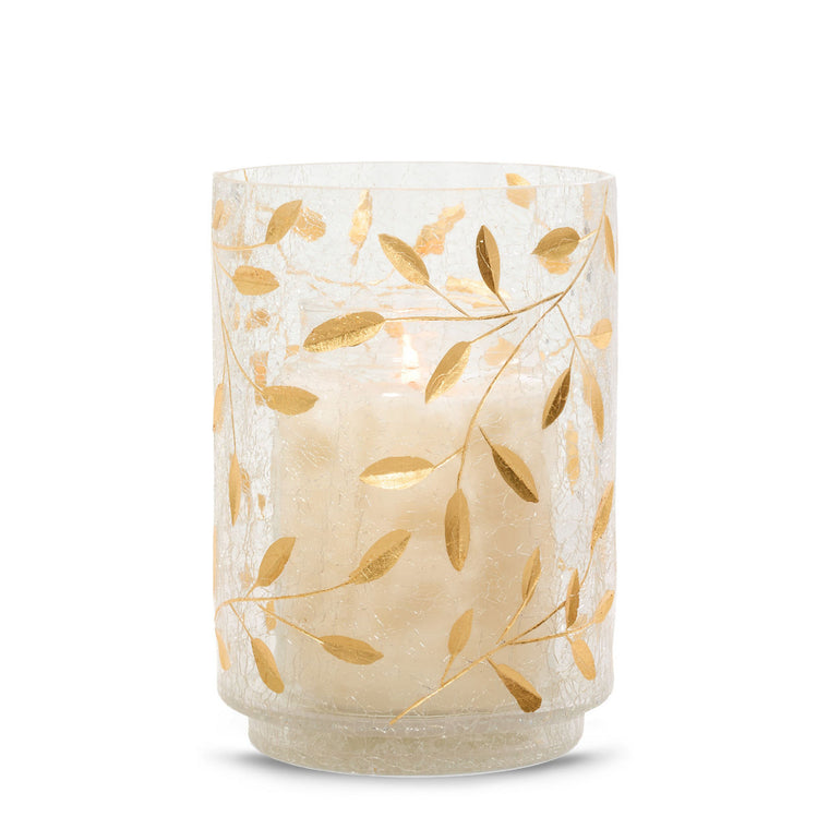 Gold Blossom Jar Candle Holder O9